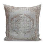 - K11063-Gorsel - Realhomes RealHomes Renkli Zeminde Kilim Motifli Hereke Desenli Dijital Baskılı Yastık Kırlent Kılıfı Realhomes