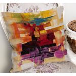 - K11070-Gorsel-1 - Realhomes RealHomes Boyama Temalı Fırça Darbeleri Motifli Boya Desenli Dijital Baskılı Yastık Kırlent Kılıfı Realhomes