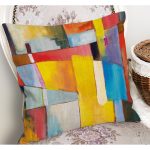 - K11074-Gorsel-1 - Realhomes RealHomes Renkli Zeminde Soyut Motifli Sulu Boya Desenli Dijital Baskılı Yastık Kırlent Kılıfı Realhomes