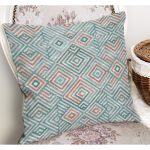 - K11076-Gorsel-1 - Realhomes RealHomes Açık Mavi Zeminde Renkli Motifli Geometrik Desenli Dijital Baskılı Yastık Kırlent Kılıfı Realhomes
