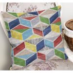 RealHomes Gri Zeminde Sulu Boya Motifli Geometrik Desenli Dijital Baskılı Yastık Kırlent Kılıfı Realhomes