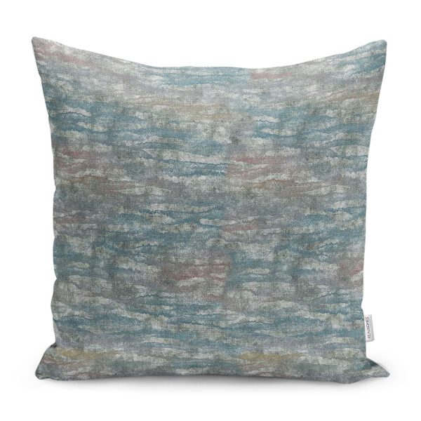 - K11090-Gorsel - Realhomes  RealHomes Lacivert Zeminde İran Motifli Kilim Desenli Dijital Baskılı Yastık Kırlent Kılıfı Realhomes