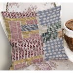 - K11097-Gorsel-1 - Realhomes RealHomes Krem Zeminde Geometrik Motifli Boya Desenli Dijital Baskılı Yastık Kırlent Kılıfı Realhomes