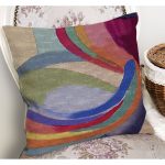 - K11098-Gorsel-1 - Realhomes RealHomes Zeminde Sulu Boya Motifli Modern Sanat Desenli Dijital Baskılı Yastık Kırlent Kılıfı Realhomes