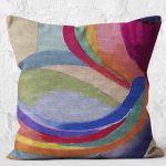 - K11098-Gorsel-2 - Realhomes RealHomes Zeminde Sulu Boya Motifli Modern Sanat Desenli Dijital Baskılı Yastık Kırlent Kılıfı Realhomes