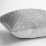 RealHomes Gri Zeminde Etnik Motifli Geleneksel Desenli Dijital Baskılı Yastık Kırlent Kılıfı Realhomes