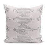 - K11117-Gorsel - Realhomes RealHomes Krem Zeminde Geometrik Motifli Tribal Desenli Dijital Baskılı Yastık Kırlent Kılıfı Realhomes