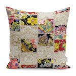 - K11121-Gorsel - Realhomes RealHomes Geleneksel Temalı Patchwork Motifli Etnik Desenli Dijital Baskılı Yastık Kırlent Kılıfı Realhomes