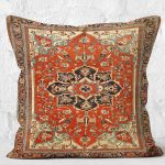 - K11128-Gorsel-2 - Realhomes  RealHomes Kırmızı Zeminde Geleneksel Motifli Pers Desenli Dijital Baskılı Yastık Kırlent Kılıfı Realhomes