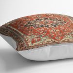 - K11128-Gorsel-3 - Realhomes  RealHomes Kırmızı Zeminde Geleneksel Motifli Pers Desenli Dijital Baskılı Yastık Kırlent Kılıfı Realhomes