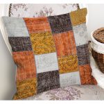 - K11133-Gorsel-1 - Realhomes RealHomes Kırkyama Temalı Patchwork Motifli Etnik Desenli Dijital Baskılı Yastık Kırlent Kılıfı Realhomes