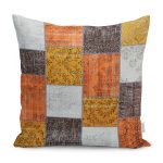 - K11133-Gorsel - Realhomes RealHomes Kırkyama Temalı Patchwork Motifli Etnik Desenli Dijital Baskılı Yastık Kırlent Kılıfı Realhomes
