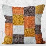 - K11133-Gorsel-2 - Realhomes RealHomes Kırkyama Temalı Patchwork Motifli Etnik Desenli Dijital Baskılı Yastık Kırlent Kılıfı Realhomes