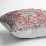 - K11141-Gorsel-3 - Realhomes RealHomes Kırmızı Zeminde Hereke Motifli Yöresel Desenli Dijital Baskılı Yastık Kırlent Kılıfı Realhomes