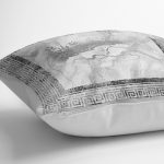 - K11146-Gorsel-3 - Realhomes RealHomes Gri Zeminde Çerçeveli Eskitme Desenli Dijital Baskılı Yastık Kırlent Kılıfı Realhomes