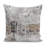 - K11158-Gorsel - Realhomes RealHomes Siyah - Beyaz Zeminde Guaj Boya Motifli Modern Sanat Desenli Dijital Baskılı Yastık Kırlent Kılıfı Realhomes