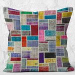 - K11165-Gorsel-2 - Realhomes RealHomes Anadolu Patchwork Motifli Yöresel Desenli Dijital Baskılı Yastık Kırlent Kılıfı Realhomes