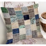 - K11166-Gorsel-1 - Realhomes RealHomes Anadolu Patchwork Motifli Etnik Desenli Dijital Baskılı Yastık Kırlent Kılıfı Realhomes