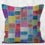 - K11169-Gorsel-2 - Realhomes RealHomes Yöresel Patchwork Motifli Anadolu Desenli Dijital Baskılı Yastık Kırlent Kılıfı Realhomes