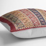 - K11175-Gorsel-3 - Realhomes RealHomes Kırmızı Zeminde Etnik Motifli Uşak Desenli Dijital Baskılı Yastık Kırlent Kılıfı Realhomes