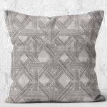 - K11191-Gorsel-2 - Realhomes RealHomes Bej Zeminde Geometrik Motifli Dokuma Desenli Dijital Baskılı Yastık Kırlent Kılıfı Realhomes