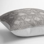 - K11191-Gorsel-3 - Realhomes RealHomes Bej Zeminde Geometrik Motifli Dokuma Desenli Dijital Baskılı Yastık Kırlent Kılıfı Realhomes