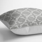 - K11194-Gorsel-3 - Realhomes RealHomes Gri Zeminde Geometrik Motifli Mozaik Desenli Dijital Baskılı Yastık Kırlent Kılıfı Realhomes