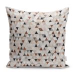 - K11196-Gorsel - Realhomes RealHomes Krem - Kahverengi Zeminde Patchwork Motifli Geleneksel Desenli Dijital Baskılı Yastık Kırlent Kılıfı Realhomes