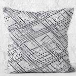 - K11197-Gorsel-2 - Realhomes RealHomes Gri - Siyah Zeminde Çizgili Eskitme Desenli Dijital Baskılı Yastık Kırlent Kılıfı Realhomes