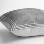 - K11205-Gorsel-3 - Realhomes RealHomes Gri Zeminde Çerçeveli Motifli Antik Desenli Dijital Baskılı Yastık Kırlent Kılıfı Realhomes