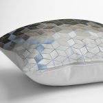 - K11210-Gorsel-3 - Realhomes RealHomes Siyah - Mavi Zeminde Geometrik Motifli Mozaik Desenli Dijital Baskılı Yastık Kırlent Kılıfı Realhomes