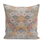 - K11212-Gorsel - Realhomes RealHomes Antika Eskitme Motifli Uşak Desenli Dijital Baskılı Yastık Kırlent Kılıfı Realhomes