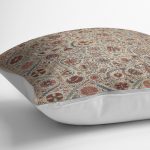 - K11214-Gorsel-3 - Realhomes RealHomes Krem Zeminde Hereke Motifli Kilim Desenli Dijital Baskılı Yastık Kırlent Kılıfı Realhomes