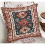 - K11220-Gorsel-1 - Realhomes RealHomes Antika Pers Motifli Kilim Desenli Dijital Baskılı Yastık Kırlent Kılıfı Realhomes