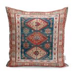 - K11220-Gorsel - Realhomes RealHomes Antika Pers Motifli Kilim Desenli Dijital Baskılı Yastık Kırlent Kılıfı Realhomes