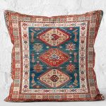 - K11220-Gorsel-2 - Realhomes RealHomes Antika Pers Motifli Kilim Desenli Dijital Baskılı Yastık Kırlent Kılıfı Realhomes