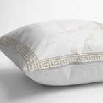 - K11241-Gorsel-3 - Realhomes  RealHomes Gold Zeminde Çerçeveli Motifli Mermer Desenli Dijital Baskılı Yastık Kırlent Kılıfı Realhomes