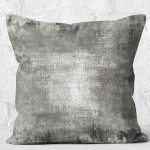 - K11244-Gorsel-2 - Realhomes  RealHomes Gri Zeminde Eskitme Motifli Retro Desenli Dijital Baskılı Yastık Kırlent Kılıfı Realhomes