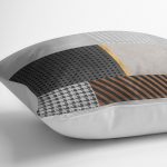 - K11247-Gorsel-3 - Realhomes RealHomes Gri Zeminde Geometrik Motifli Kazayağı Desenli Dijital Baskılı Yastık Kırlent Kılıfı Realhomes