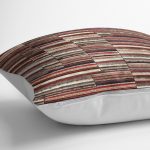 - K11260-Gorsel-3 - Realhomes RealHomes Kahverengi Zeminde Patchwork Motifli Kırkyama Desenli Dijital Baskılı Yastık Kırlent Kılıfı Realhomes