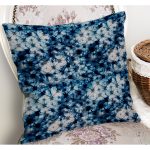 - K11262-Gorsel-1 - Realhomes  RealHomes Lacivert Zeminde Geometrik Motifli Mürekkep Desenli Dijital Baskılı Yastık Kırlent Kılıfı Realhomes