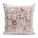 - K11273-Gorsel - Realhomes RealHomes Krem Zeminde Etnik Motifli Geleneksel Desenli Dijital Baskılı Yastık Kırlent Kılıfı Realhomes