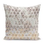 - K11274-Gorsel - Realhomes RealHomes Krem Zeminde Mozaik Motifli Eskitme Desenli Dijital Baskılı Yastık Kırlent Kılıfı Realhomes