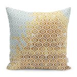 - K11279-Gorsel - Realhomes RealHomes Altın Zeminde Geometrik Motifli Modern Sanat Desenli Dijital Baskılı Yastık Kırlent Kılıfı Realhomes