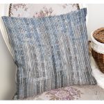 - K11284-Gorsel-1 - Realhomes RealHomes Mavi Zeminde Etnik Motifli Örgü Desenli Dijital Baskılı Yastık Kırlent Kılıfı Realhomes