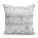 - K11296-Gorsel - Realhomes RealHomes Gri Zeminde Etnik Motifli Geleneksel Desenli Dijital Baskılı Yastık Kırlent Kılıfı Realhomes