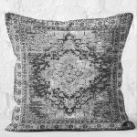 - K11297-Gorsel-2 - Realhomes RealHomes Gri Zeminde Yöresel Motifli Eskitme Desenli Dijital Baskılı Yastık Kırlent Kılıfı Realhomes