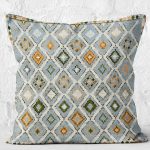 - K11304-Gorsel-2 - Realhomes RealHomes Geleneksel Temalı Kilim Motifli Pers Desenli Dijital Baskılı Yastık Kırlent Kılıfı Realhomes