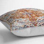 - K11313-Gorsel-3 - Realhomes RealHomes Kırmızı Zeminde Kilim Motifli İran Desenli Dijital Baskılı Yastık Kırlent Kılıfı Realhomes