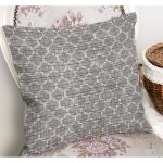 - K11316-Gorsel-1 - Realhomes RealHomes Gri Zeminde Morrocan Motifli Eskitme Desenli Dijital Baskılı Yastık Kırlent Kılıfı Realhomes